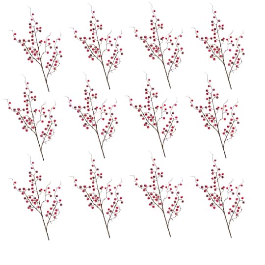 Iced Berry Twig Spray, 12ct.